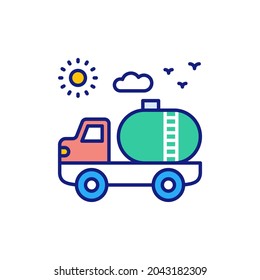 Icono del tanque de gas en vector. Logotipo