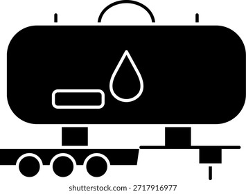 Diseño de icono de Vector de línea de tanque de gas