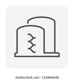 Gas tank storage icon,64x64 perfect pixel and editable stroke.