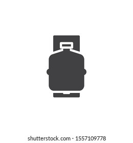 Gas tank vector icon. filled flat sign for mobile concept and web design. Propane gas container glyph icon. Symbol, logo illustration. Vector graphics