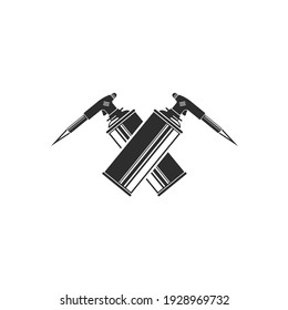 gas torch bottle icon vector illustration design template web