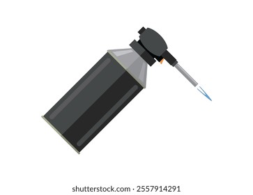 Gas torch burner. Simple flat illustration.
