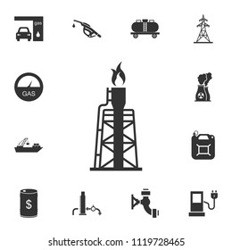 Gas tower icon. Simple element illustration. Gas tower symbol design from Petrol collection set. Can be used for web and mobile on white background