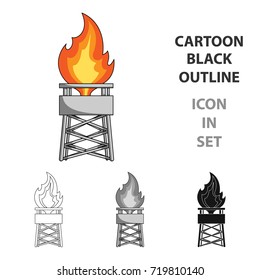 Gas tower.Oil single icon in cartoon style vector symbol stock illustration web.