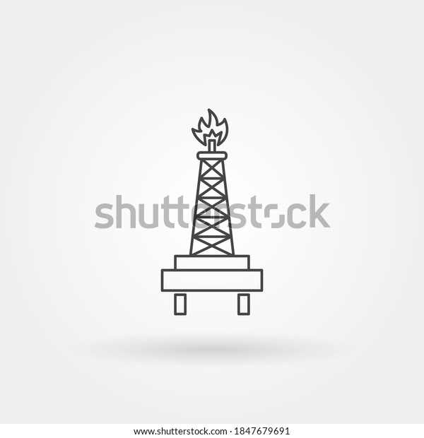 gas tower single isolated icon with modern line or\
outline style