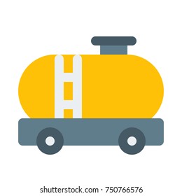 gas trailer icon on isolated background