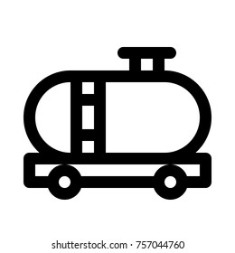 gas trailer icon on isolated background