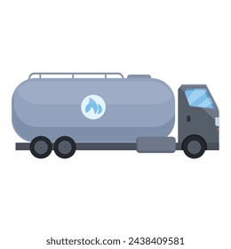 Gas transport truck icon cartoon vector. Delivery energy sector. Elemental machinery