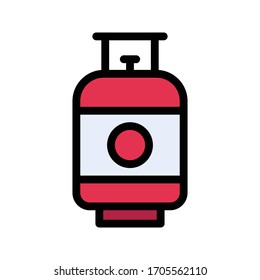 gas vector flat color icon 