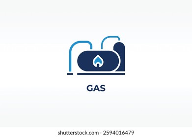 Gas vector, icon or logo sign isolated symbol illustration
