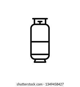 Gas vector icon. PG gas tank icon. Liquid Propane Gas symbol design. Modern, simple flat vector illustration for web site or mobile app