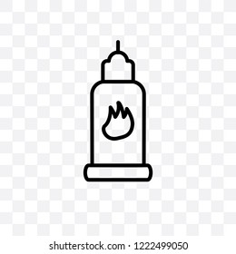 Gas vector linear icon isolated on transparent background, Gas transparency concept can be used for web and mobile