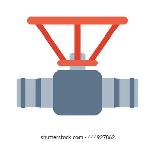 Gas or water crane flat icon vector illustration
