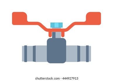 Gas or water crane flat icon vector illustration