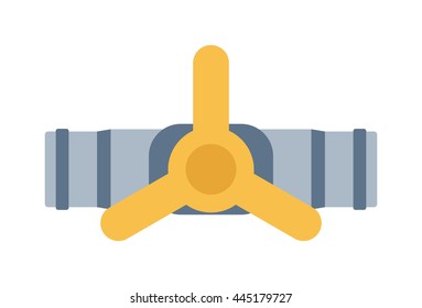 Gas or water crane flat icon vector illustration