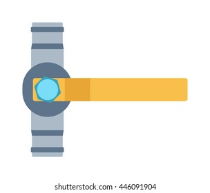 Gas or water crane flat icon vector illustration