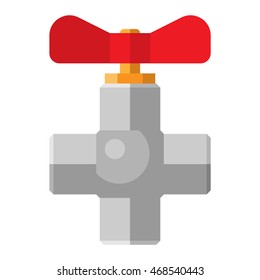Gas or water crane flat icon vector illustration
