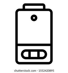 Gas water heater icon. Outline gas water heater vector icon for web design isolated on white background