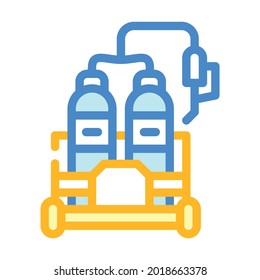 gas welding color icon vector. gas welding sign. isolated symbol illustration