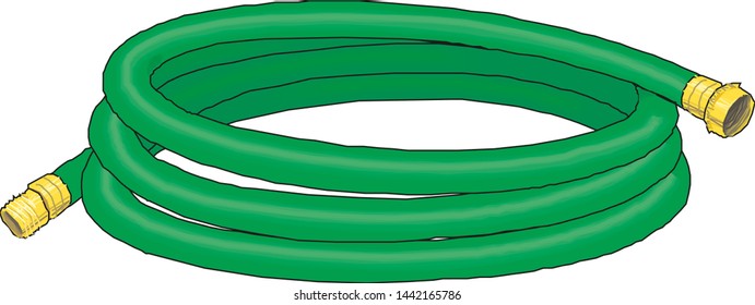 Gas welding hose Oxygen acetylene welding, cutting fuel lines vector illustration