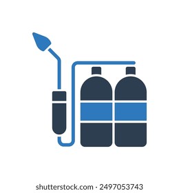 Gas Welding Icon Sign Symbol