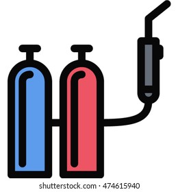 gas welding outline icon