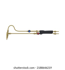 Gas Welding Torch Injector. Vector Illustration.