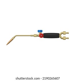 Gas Welding Torch Injector. Vector Illustration.