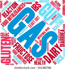 Gas word cloud on a white background. 