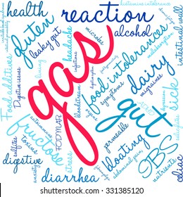 Gas word cloud on a white background. 