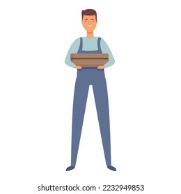 Gas worker toolbox icon cartoon vector. Industry engineer. Oil factory