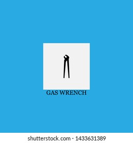 gas wrench icon sign signifier vector