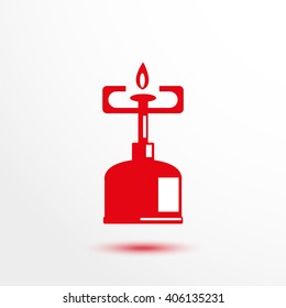Gas-burner. Vector icon.