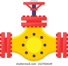 Gaseous flow or special Valve Concept, Pressure Control Valves Vector Icon Design, Oil and Gas industry Symbol, Petroleum  and gasoline Sign, Service and supply stock illustration