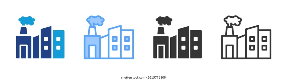 Gases Waste icon set multiple style collection