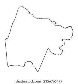 Gash Barka region map, administrative division of Eritrea. Vector illustration.