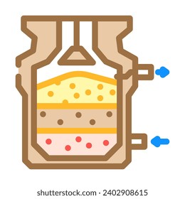 gasification biomass energy color icon vector. gasification biomass energy sign. isolated symbol illustration