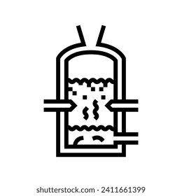 gasification biomass line icon vector. gasification biomass sign. isolated contour symbol black illustration