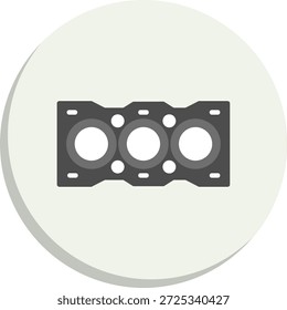 Dichtung flacher Kreis Stil Symbol