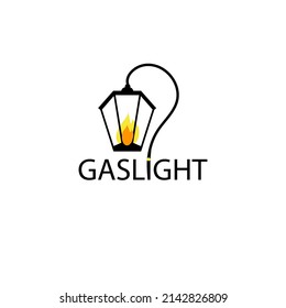 Gaslight Icon Logo Vector Light Lamp