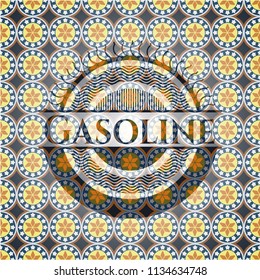 Gasoline arabesque emblem background. arabic decoration.