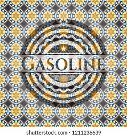 Gasoline arabesque emblem background. arabic decoration.