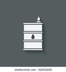 gasoline barrel symbol - vector illustration. eps 10