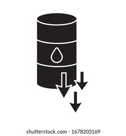 gasoline barrel tank with arrows flat style icon vector illustration design