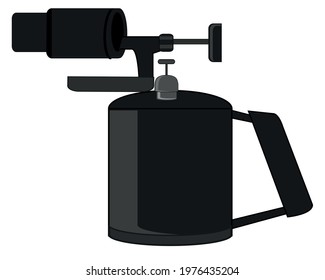 Gasoline blowtorch on white background is insulated