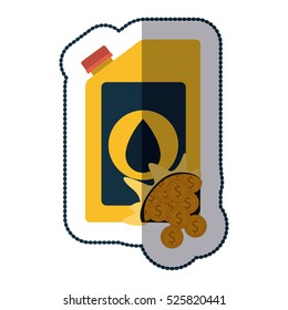 Gasoline can and coins design