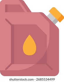 Ilustración de icono de Vector plano de lata de gasolina
