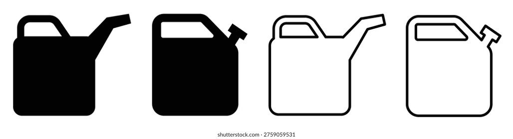 Gasoline Can Icon Fuel Storage, Safety Transport Concept Design Vector illustration.