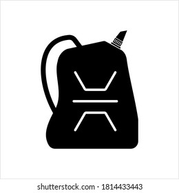 Icono De La Gasolina Can, Ilustración De Arte Del Vector De Combustible Can