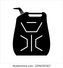 Gasoline Can Icon, Fuel Can Vector Art Illustration